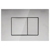 Square Button Flush Plate for R&T In-Wall Cistern Toilet - Chrome